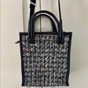 MZ Wallace Mini Box Tote in Tweed EUC